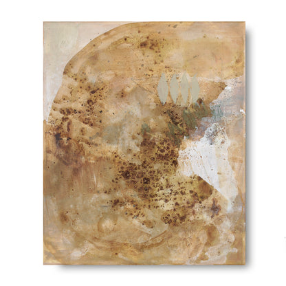 Sediment Serie aus 3 abstrakten Bildern Acryl, Mischtechnik mit Kaffee, pastöse Farbe und feine Linien auf Leinwand. Gerahmt. Nottuln 2026 Ausstellung im Naturschutzzentrum Kreis Coesfeld, nahe Münster, Münsterland