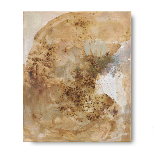 Sediment Serie aus 3 abstrakten Bildern Acryl, Mischtechnik mit Kaffee, pastöse Farbe und feine Linien auf Leinwand. Gerahmt. Nottuln 2026 Ausstellung im Naturschutzzentrum Kreis Coesfeld, nahe Münster, Münsterland
